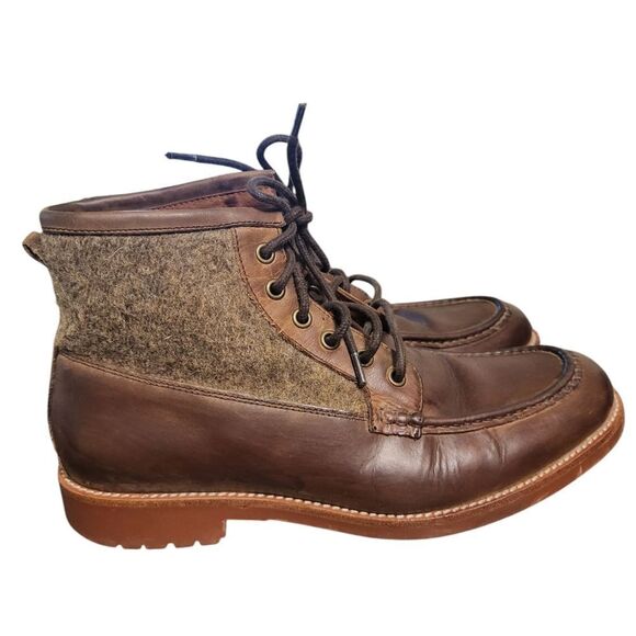 Warfield & Grand Joshua Leather & Wool Chukka Lace Up Boots Mens, 8.5 - Picture 1 of 9